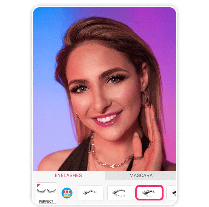 Best makeup filter app to add eyelashes, contour, foundation, lip stick color and more. 
